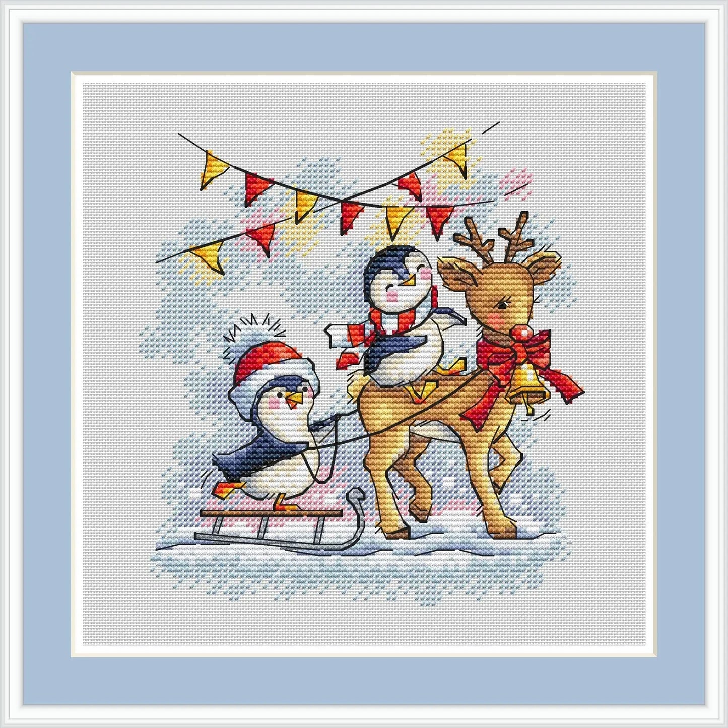 Winter Penguins 1 Cross Stitch Pattern
