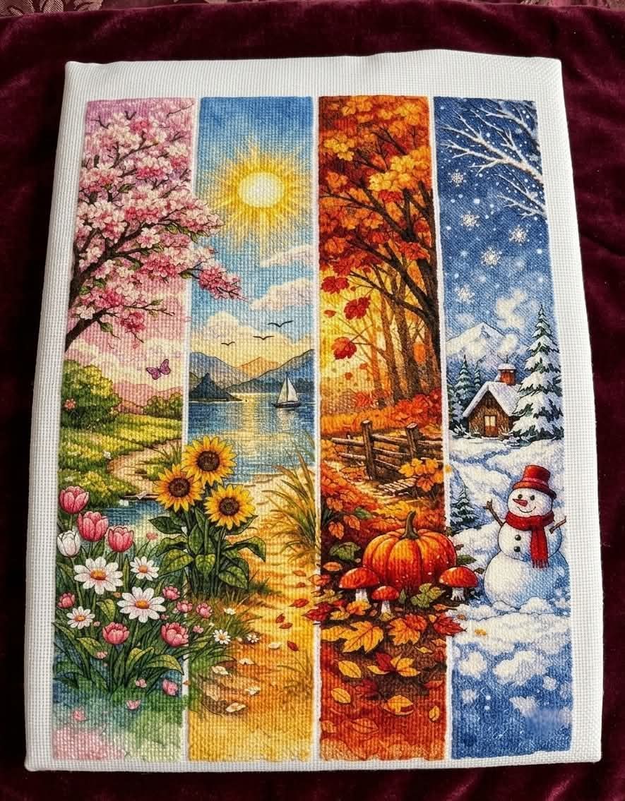 The Turning Year Cross Stitch Pattern Instant Download PDF