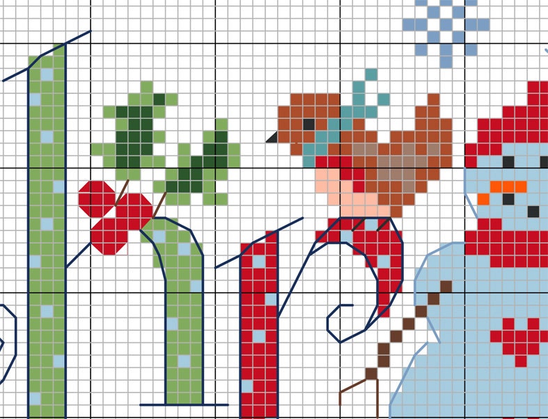 Christmas Cross Stitch Chart - Digital Format PDF Pattern Instant Download