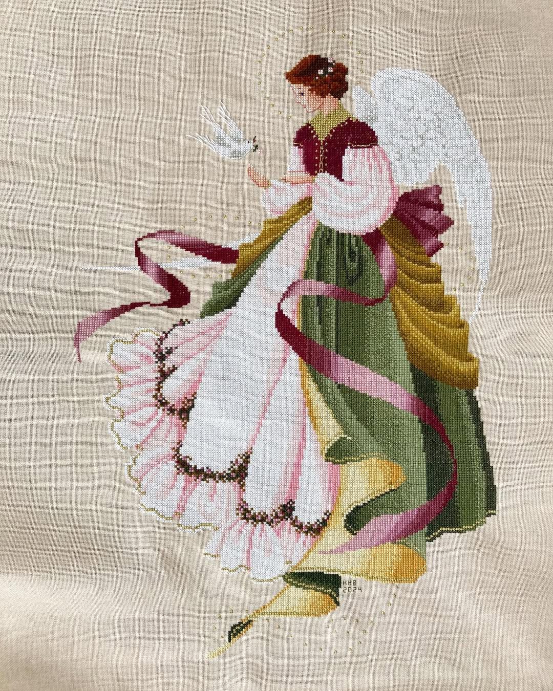 Digital cross stitch pattern Angel of Grace, PDF + xsd SAGA, Cross Stitch Chart Angel Embroidery, Woman, Lady, Miss, Religious Cross Stitch