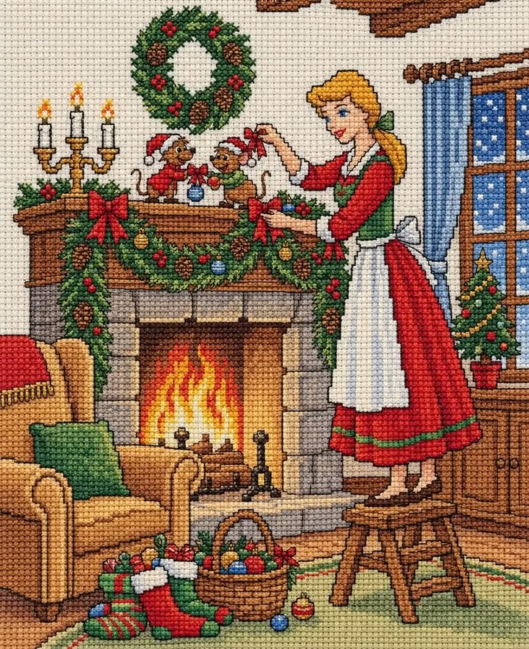 A Cozy Christmas Cross Stitch Pattern Instant Download PDF