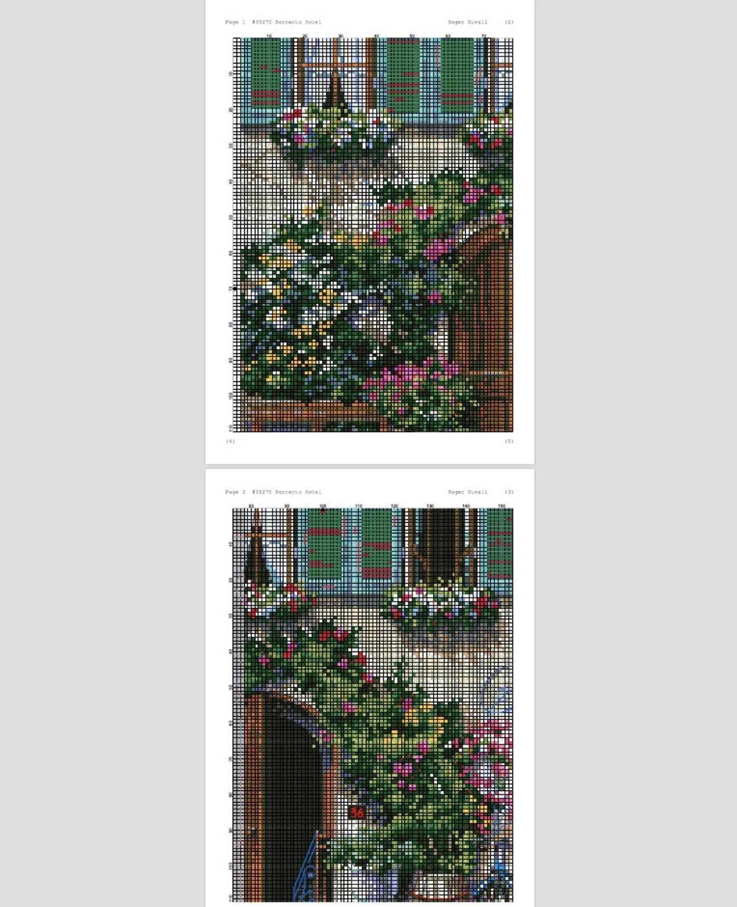 Sorrento Hotel Cross Stitch Pattern