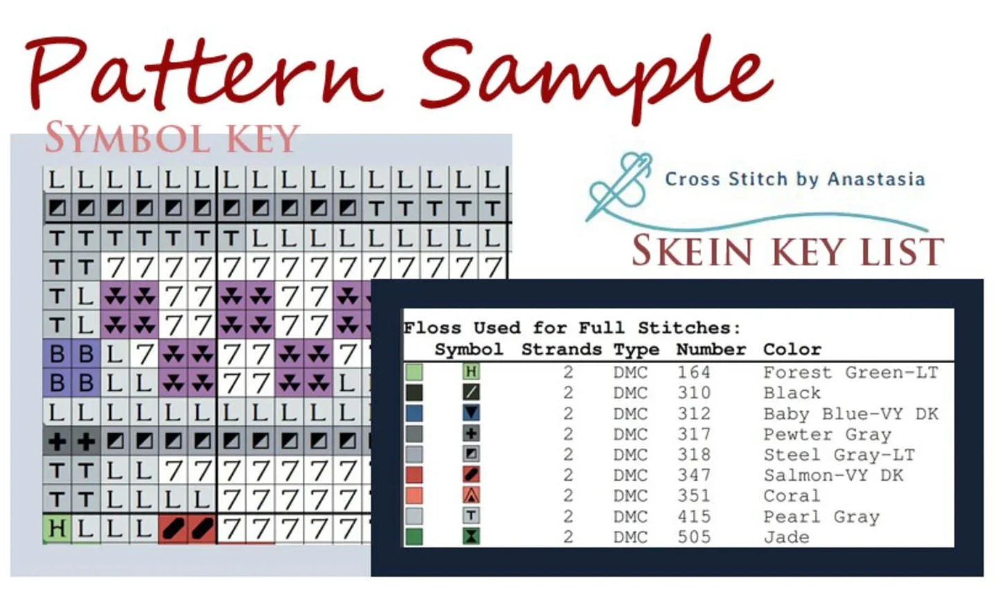 Cross Stitch Pattern - Lighthouse with Sea Treasures -Counted Cross Stitch Design/Instant Digital Download/PDF Files