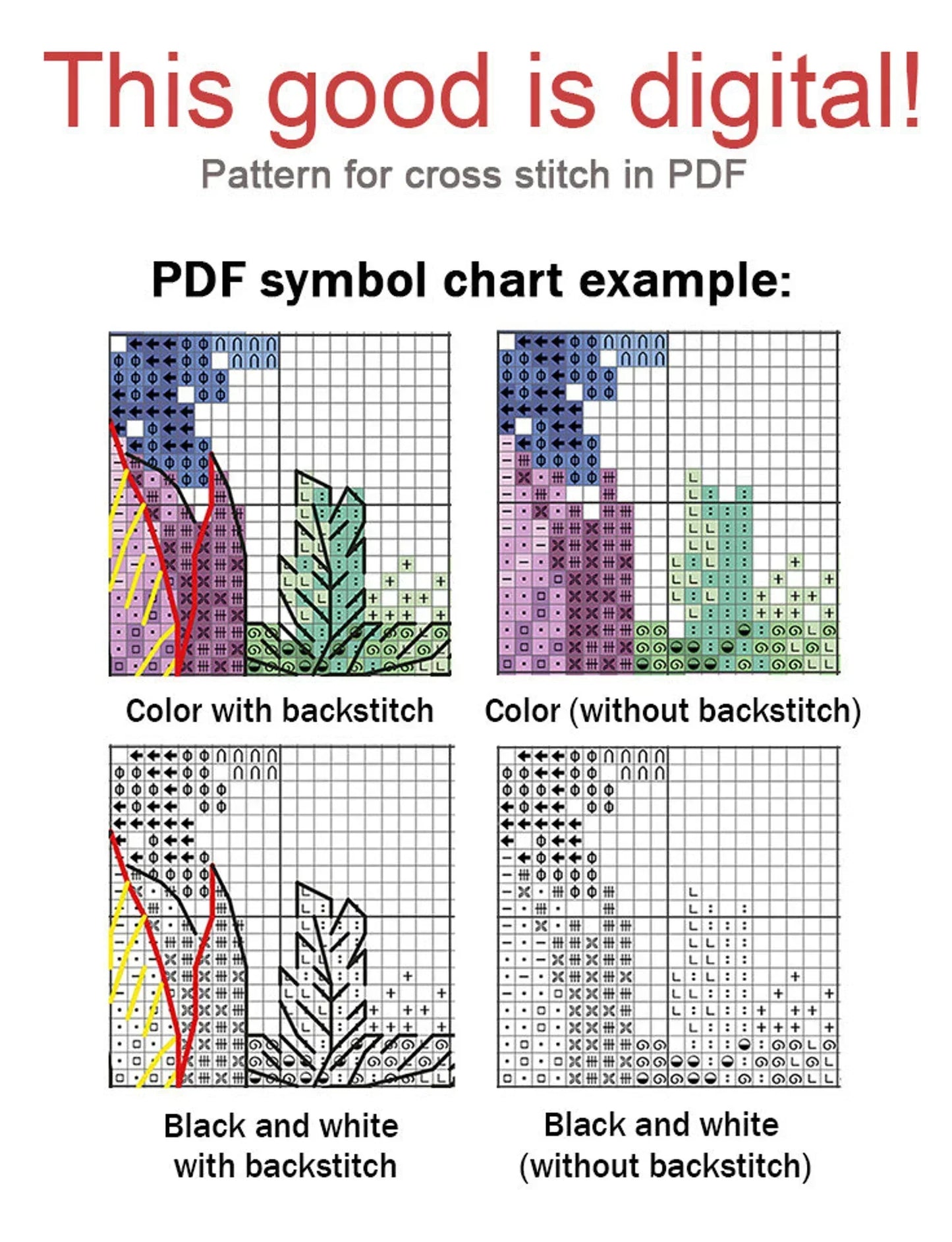 Cross Stitch Pattern Halfling's house with a green door DMC Chart Needlepoint Pattern Embroidery Chart Printable PDF Instant Download