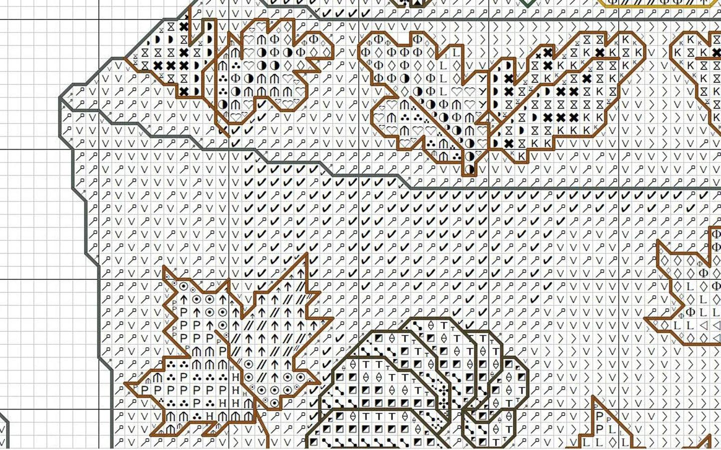 Autum Teapot Cross Stitch Pattern Cups Abstraction Kitchen Still Life Digital Modern Decor Pattern Embroidery Needlepoint Chart