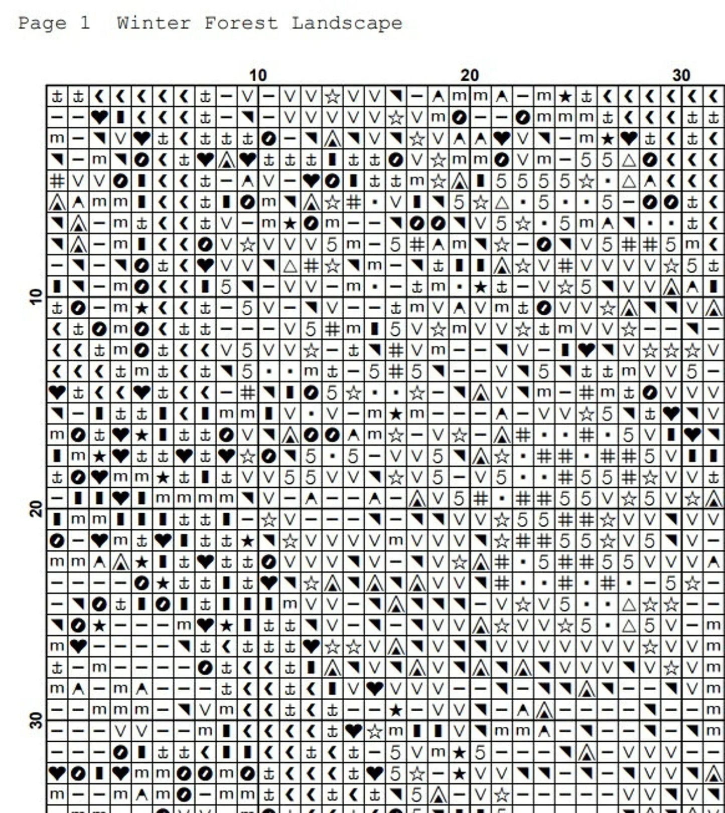 Cross Stitch Pattern,Winter Forest Landscape,Wild Life,Snowy Mountain,Nature X Stitch Chart,Snowy Park,Winter Vibes,Full Coverage,Pdf