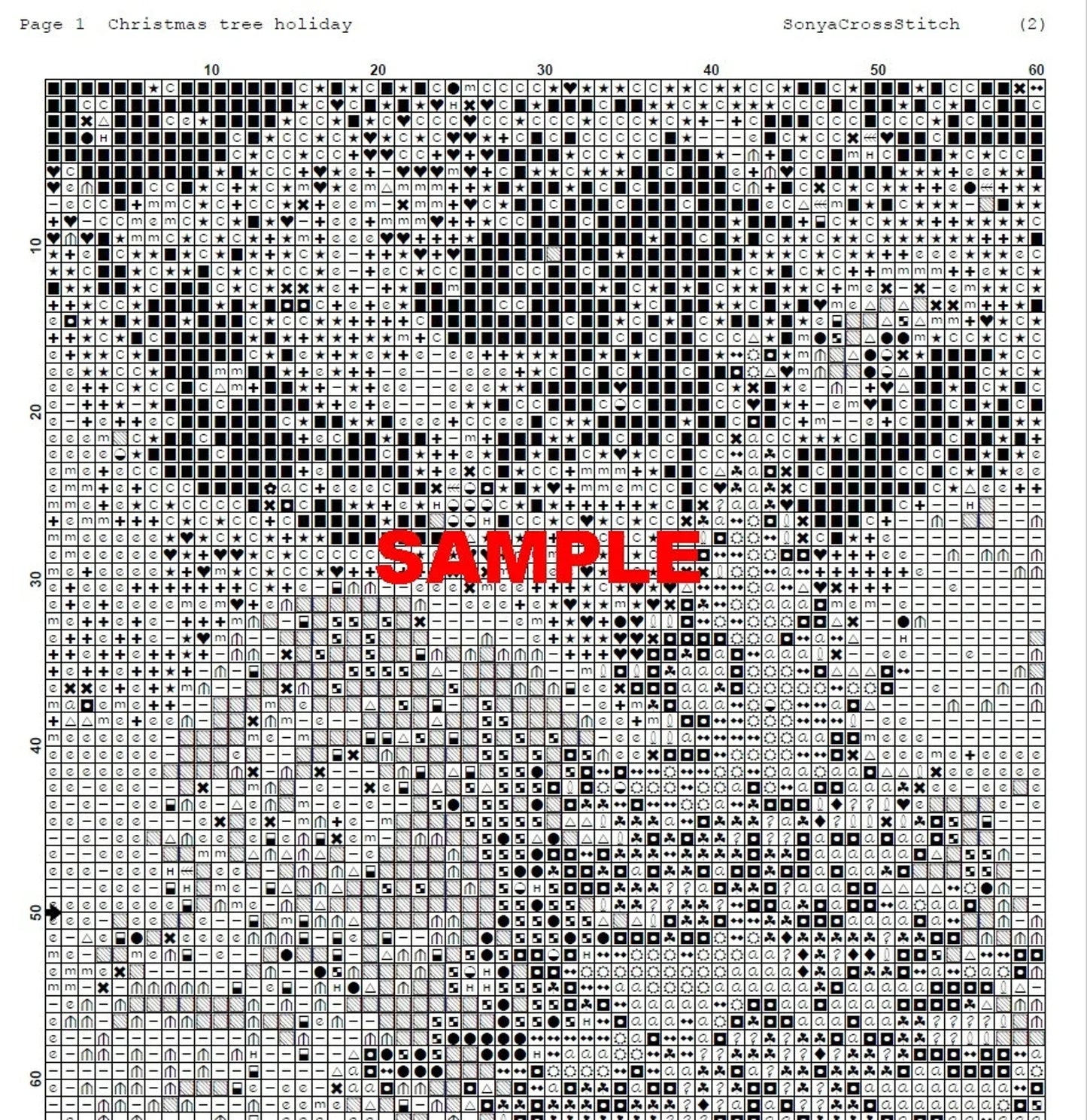 Christmas Cross Stitch Pattern,Christmas tree holiday,Winter landscape,xstitch,Pattern Keeper,Embroidery,Pdf,Instant Download