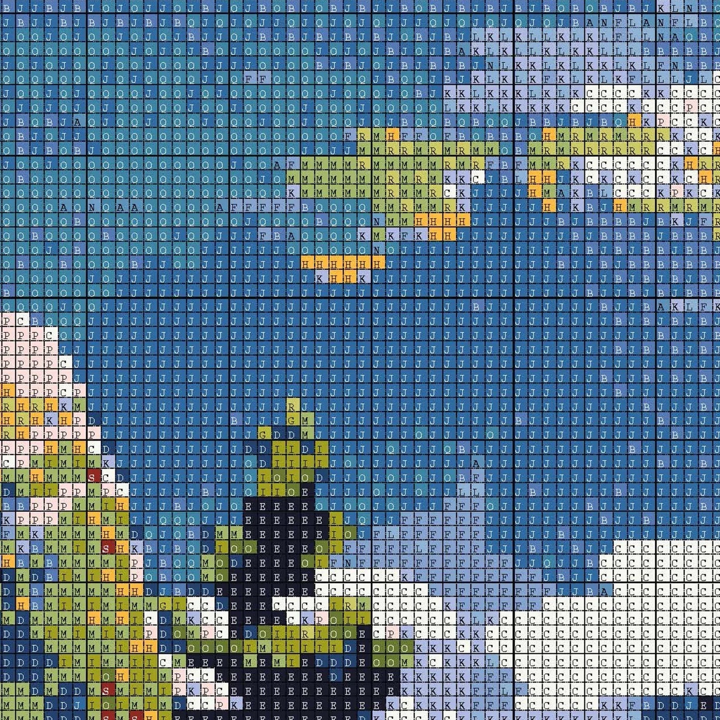 Zelda inspired Cross Stitch Pattern | BOTW Landscape Cross Stitch | Nature Patterns | Large Counted Cross Stitch PDF