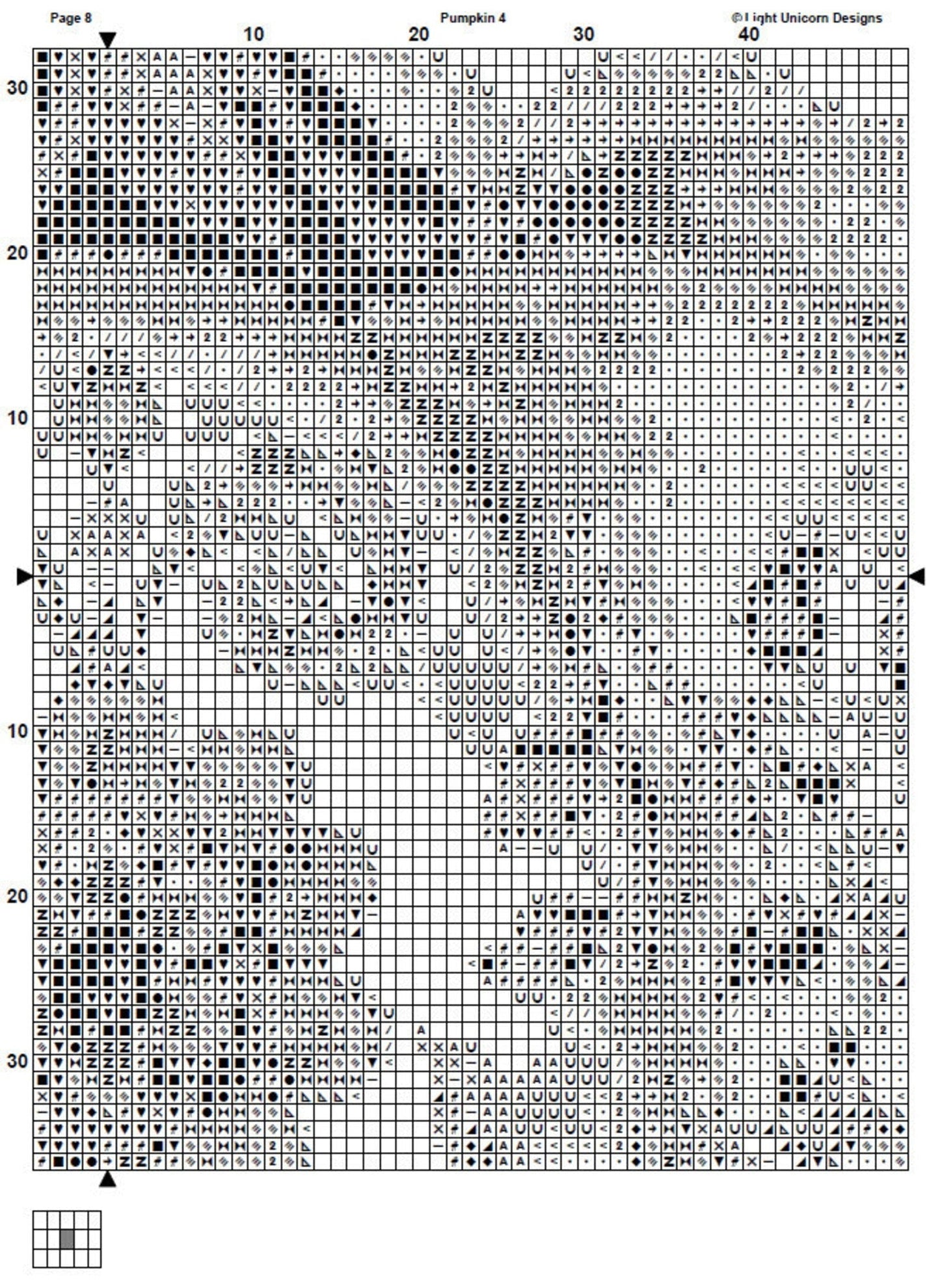 Pumpkin Cross Stitch Pattern 4 Instant PDF Download - Autumn Watercolor Cross Stitch Pattern - Halloween Cross Stitch Pattern