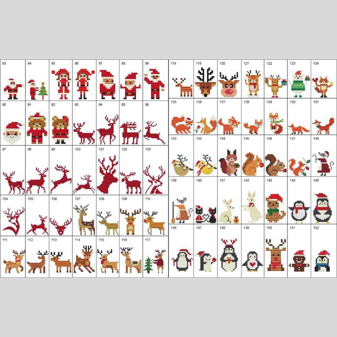 365 Christmas Cross Stitch Designs: Small, Easy and Quick Designs Instant Download PDF