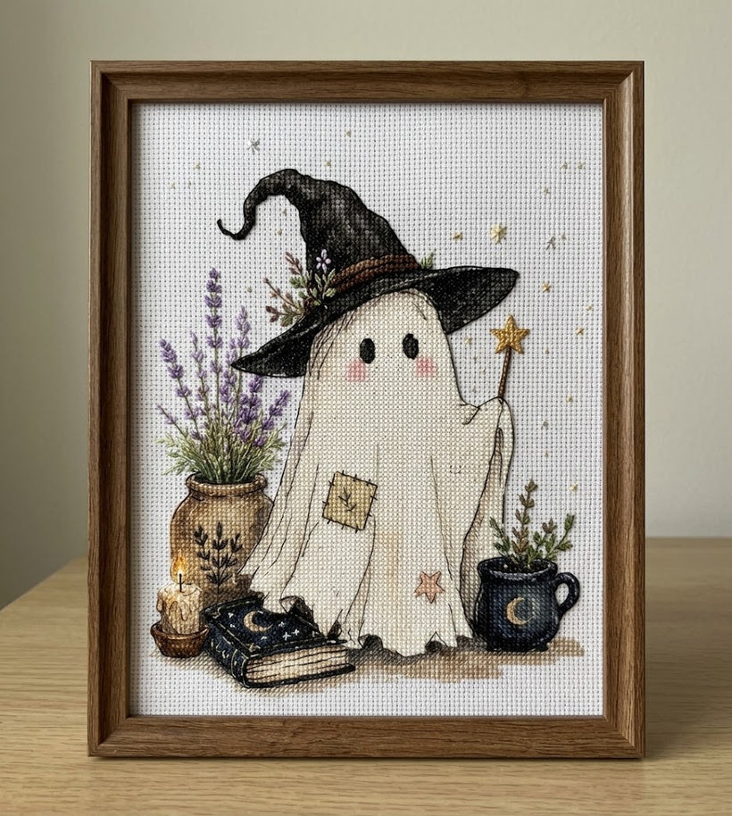Spooky Ghost Magic Cross Stitch Pattern Instant Download Pdf