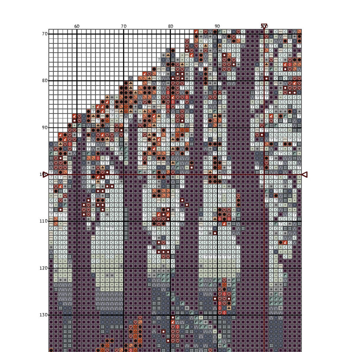 Fox Cross Stitch Pattern Instant PDF Download - Tree Fox Watercolor Cross Stitch Hand Embroidery Autumn Fall Woodland Animal Pattern