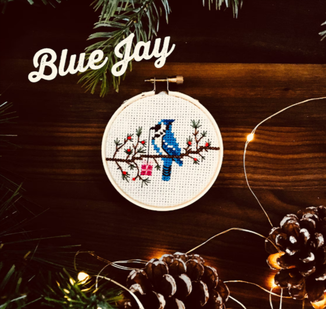 Holiday Birds Cross Stitch Pattern - 5 different designs