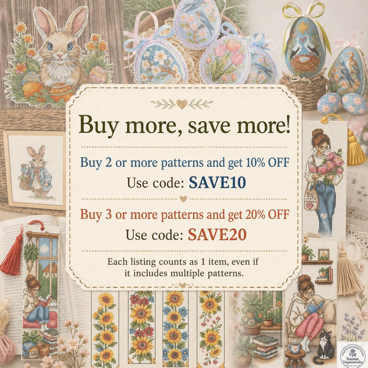 Reading Girl Café Bookshop Cross Stitch Bookmark PDF Instant Download