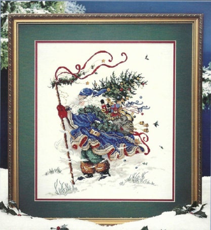 Snowy St Nick Christmas Cross Stitch Pattern Modern Embroidery Xstitch Decor Christmas Embroidery Needlepoint Chart Santa Cross Stitch PDF