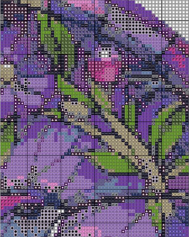 Stained Glass Cross Stitch Pattern Bird And Flowers Embroidery Design PDF Digital File, Counted XStitch Chart Hummingbird Cross Stitch Art