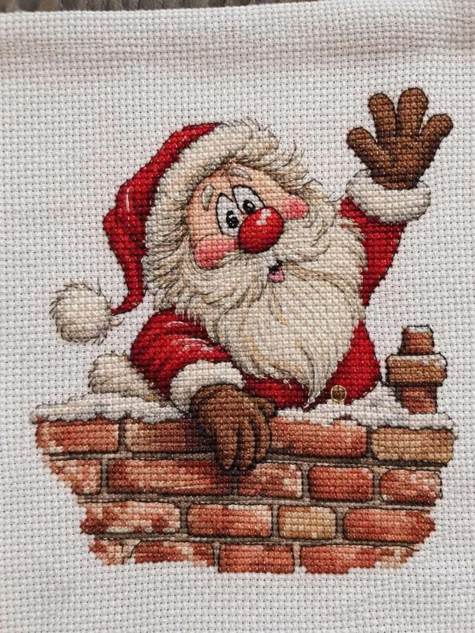 Rooftop Santa Cross Stitch Pattern Instant Download PDF