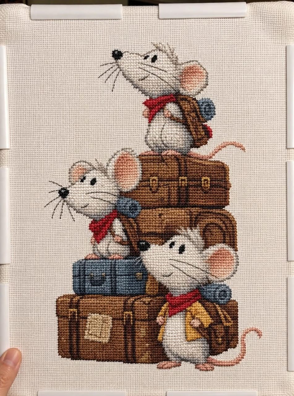 The Backpacker Buddies Cross Stitch Pattern Instant Download PDF
