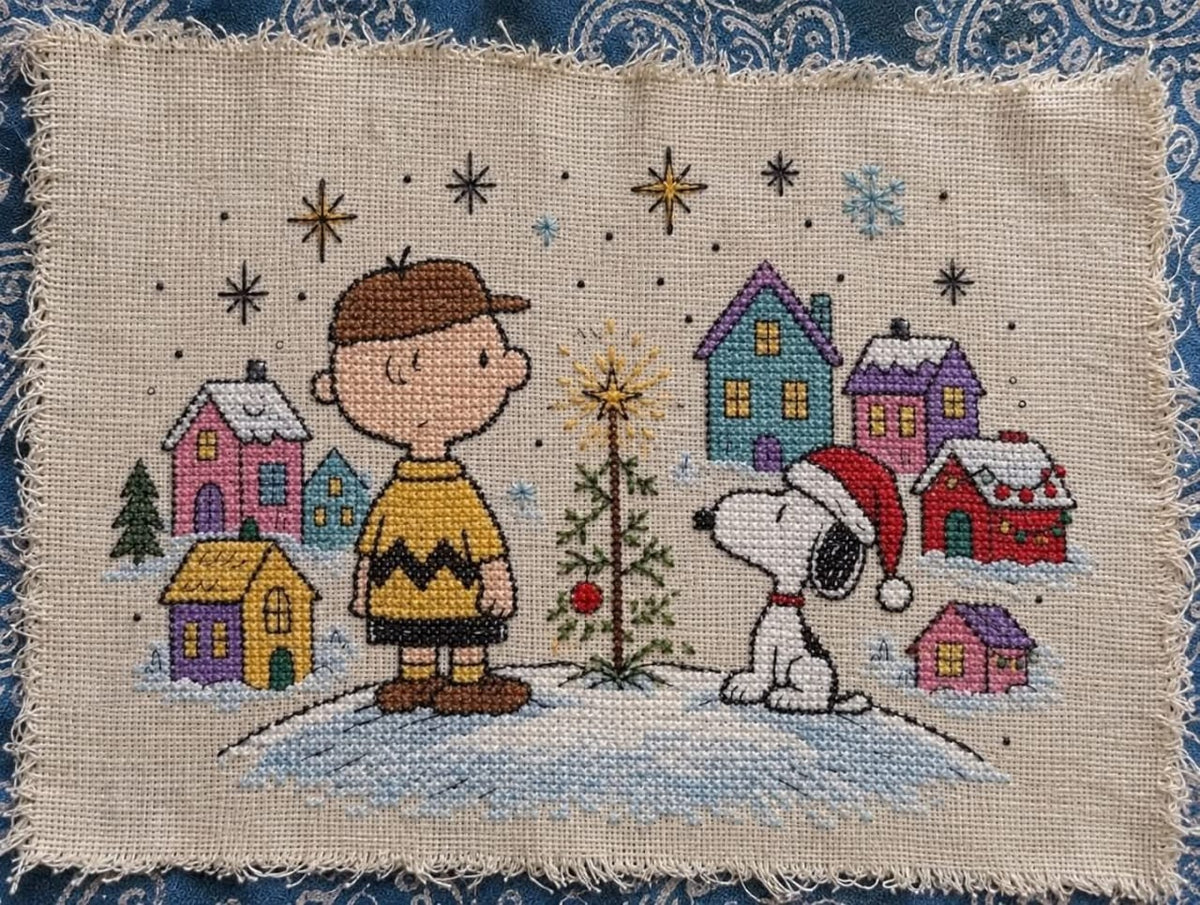 Snowflakes Christmas Cheer Cross Stitch Pattern Instant Download PDF