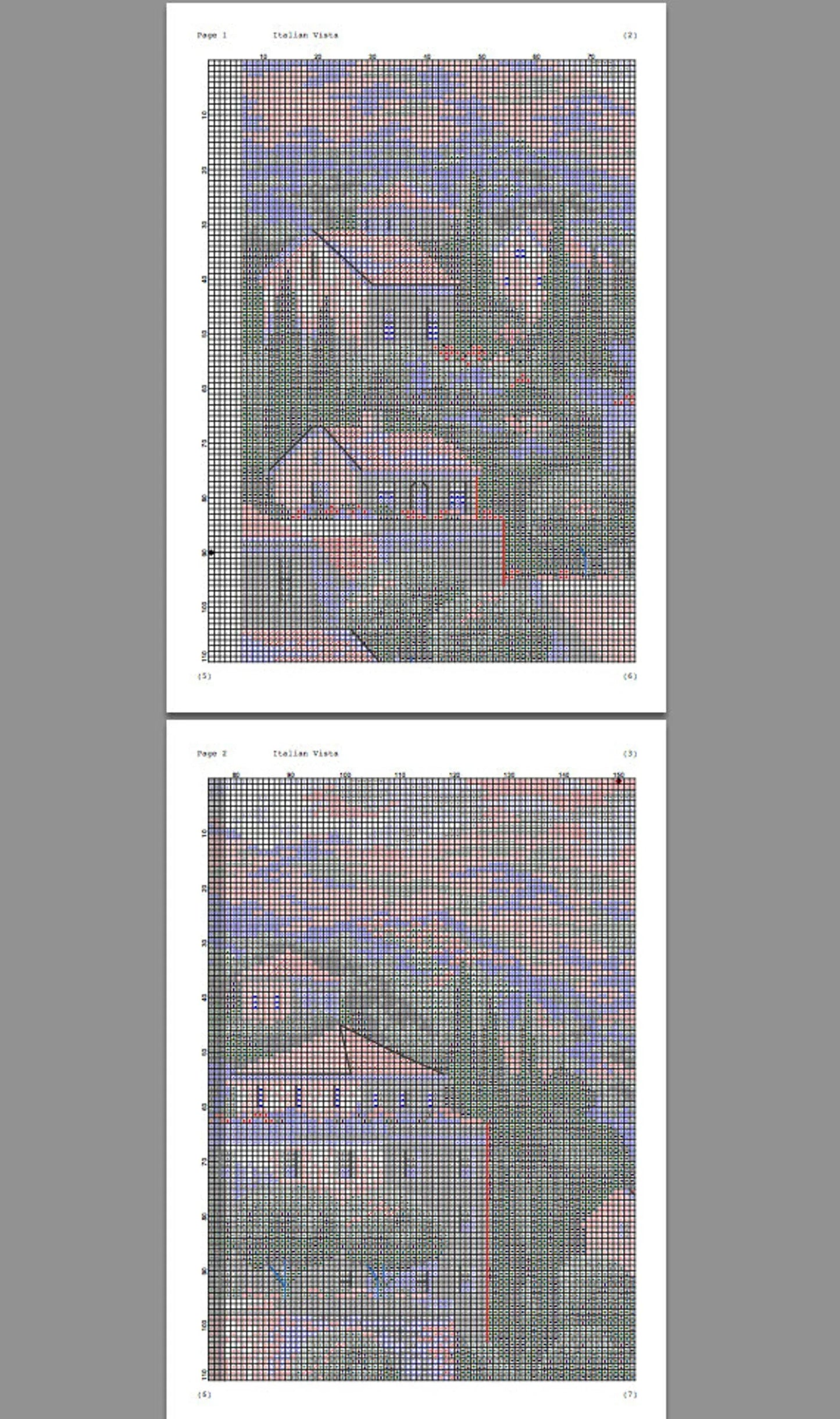 Italian Vista Cross Stitch Pattern