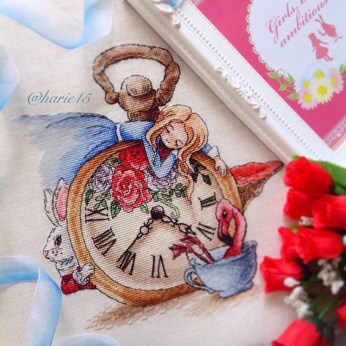 Cross Stitch Pattern "Alice in the Wonderland" DMC Cross Stitch Embroidery Chart Printable PDF Instant Download