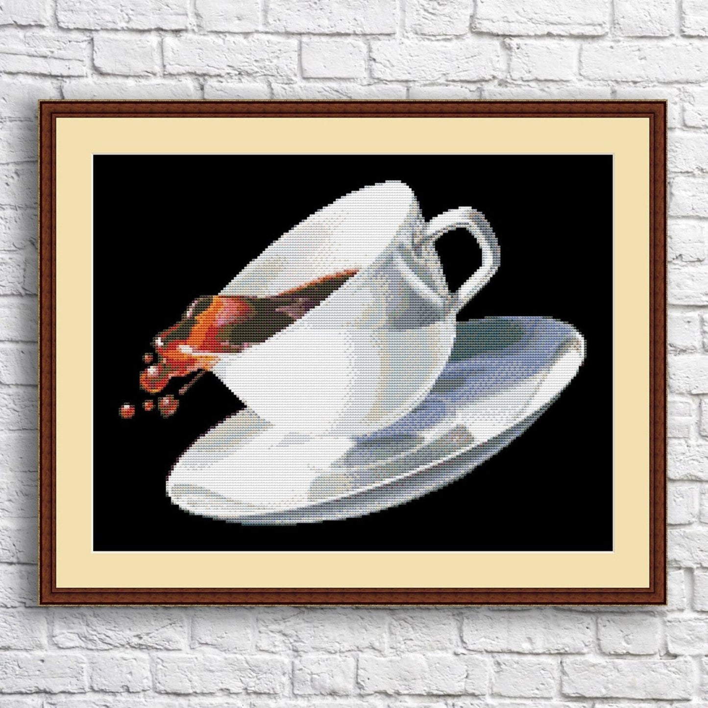 Cup of coffee Cross Stitch Pattern Digital Pattern Kitchen Still Life DIY Modern Decor Pattern Hand Embroidery pattern Needlepoint chart PDF