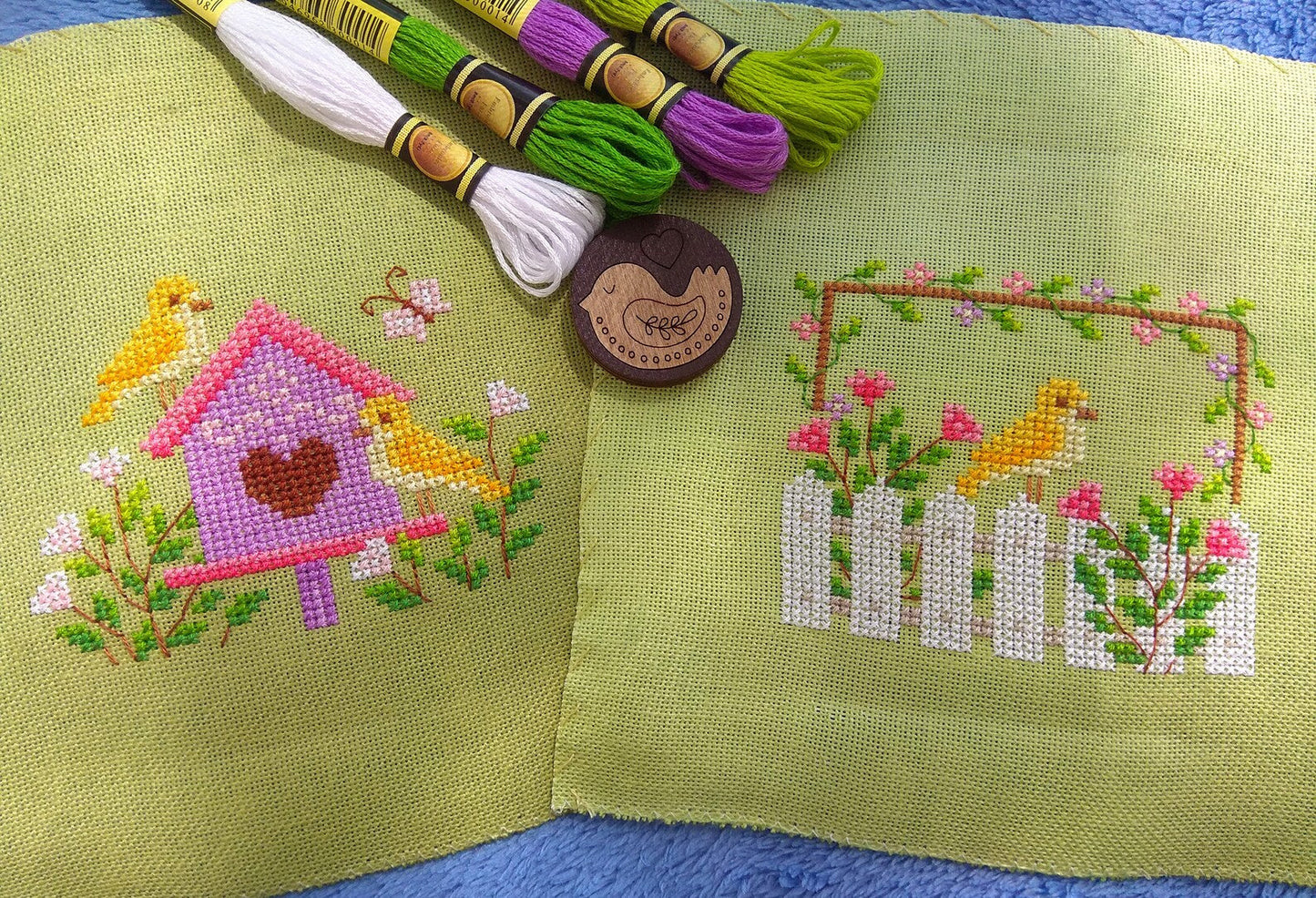 Cross Stitch Pattern "Little yellow bird: the fourth story" DMC Chart Embroidery Printable PDF Instant Download