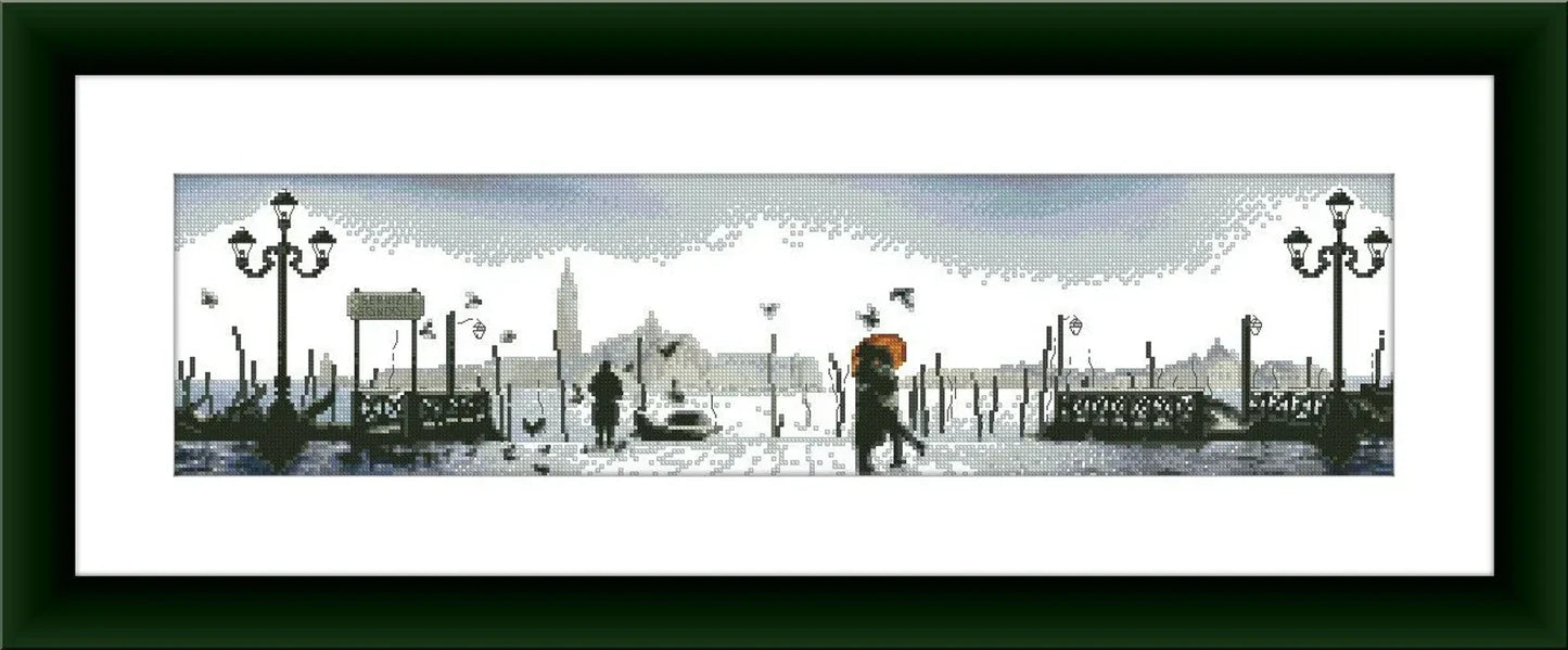 Venice Counted cross stitch pattern İtalian Cityscape Digital cross stitch chart watercolor city cross stitch pattern needlepoint chart