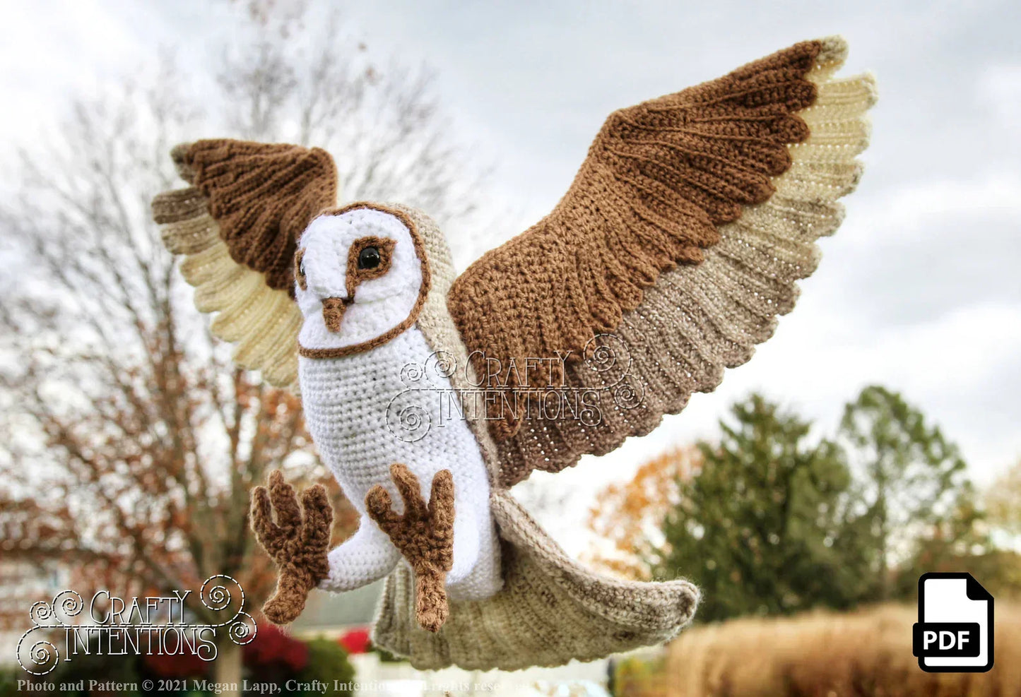 Barn Owl Crochet Pattern by Crafty Intentions DIGITAL PDF Downloadable