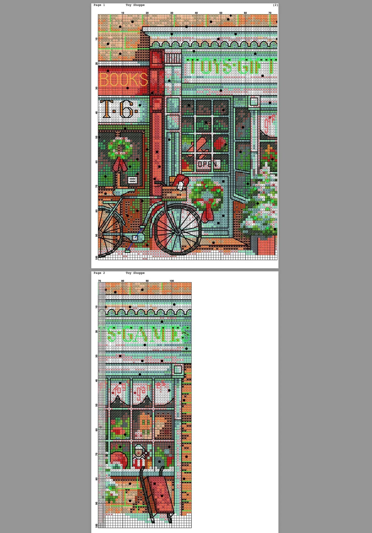 Toy Shoppe Cross Stitch Pattern