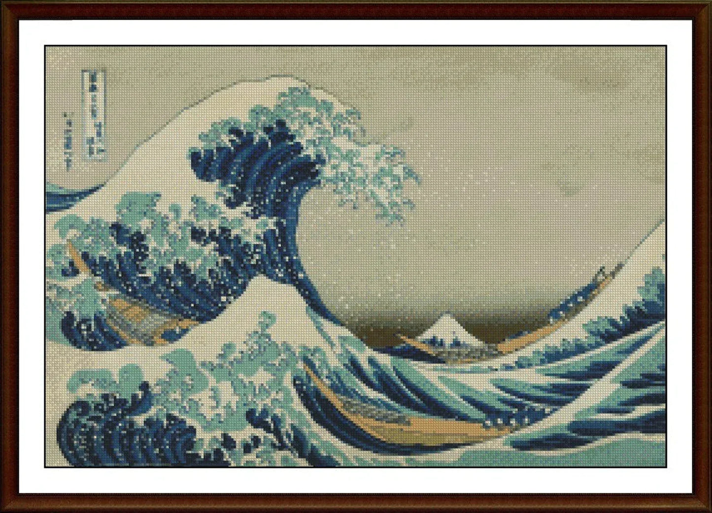 Wave Cross Stitch Pattern,Great Wave off Kanagawa,Counted Cross stitch,Pattern Keeper,xstitxh,Embroidery,PDF,Instant Download