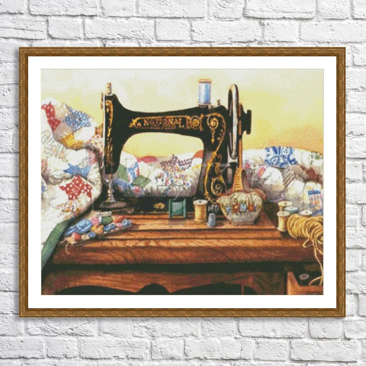 Vintage sewing machine #2, Counted Cross Stitch Pattern, Digital Pattern, Sewing room Pattern, Hand Embroidery, Needlepoint chart