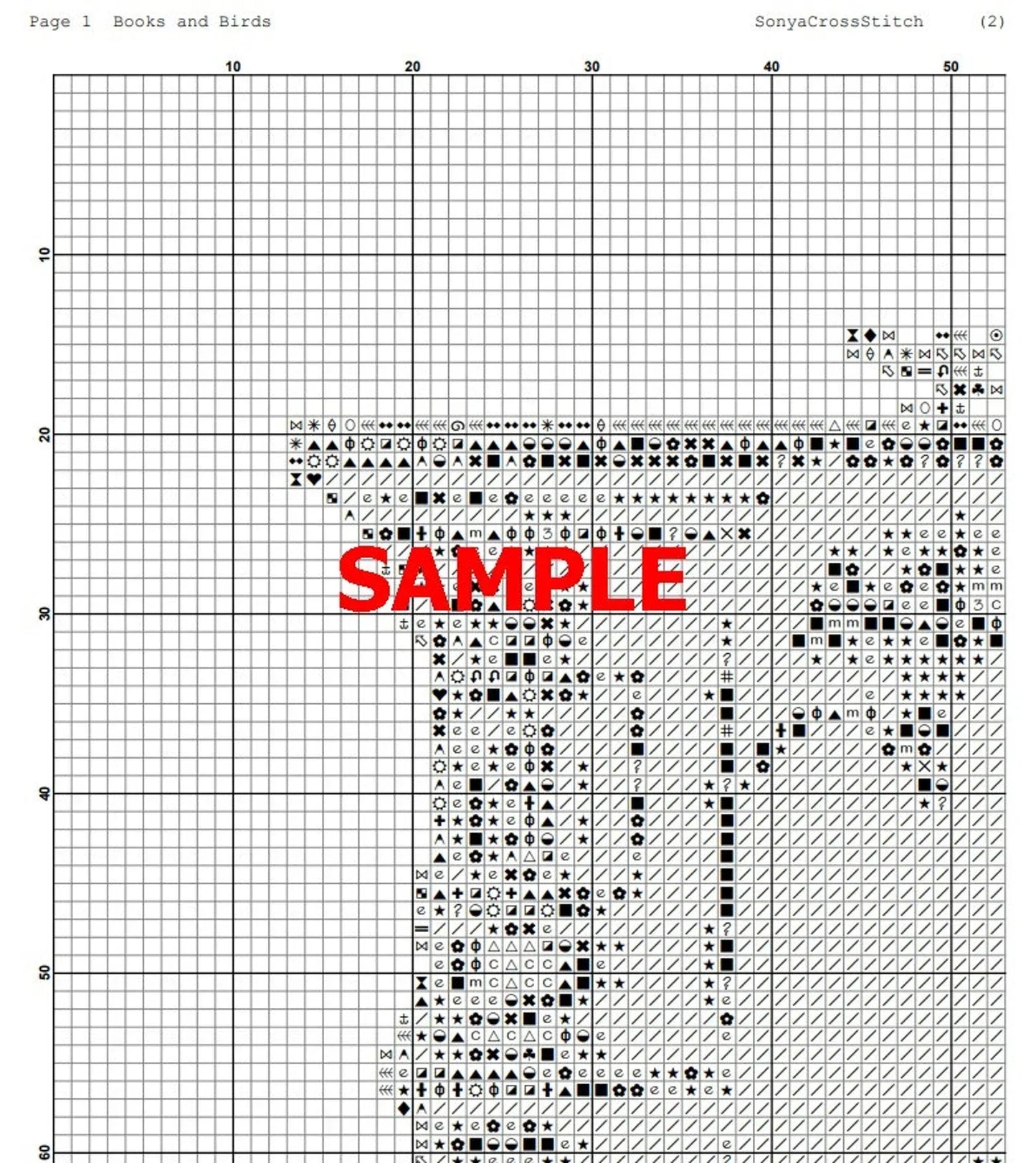 Bookcase Cross Stitch Pattern,Books and flowers in pots,Counted Cross Stitch,Pattern Keeper,xstitxh,Embroidery,Pdf,Instant Download