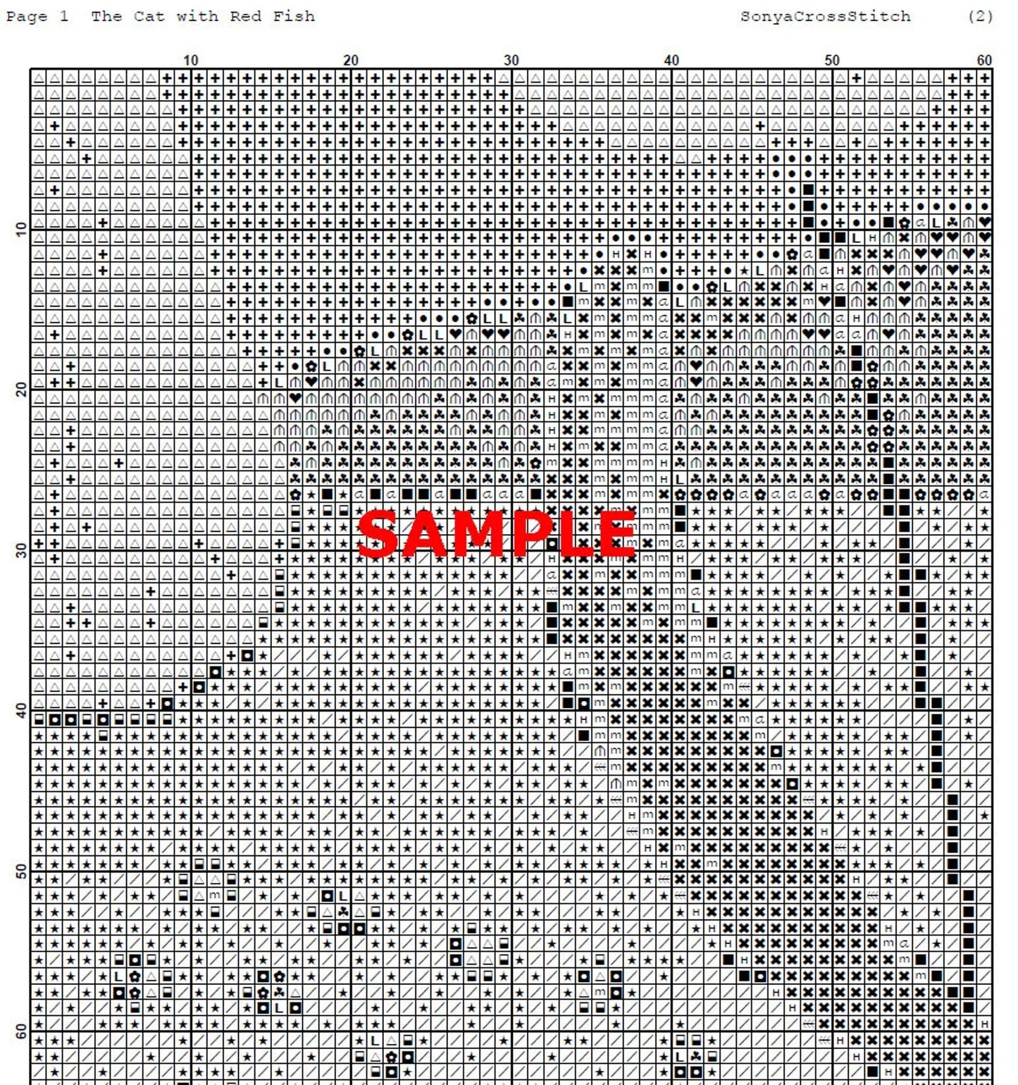Cross Stitch Pattern,Abstract Cats,Pattern Keeper,Counted cross stitch,Pdf,Instant Download