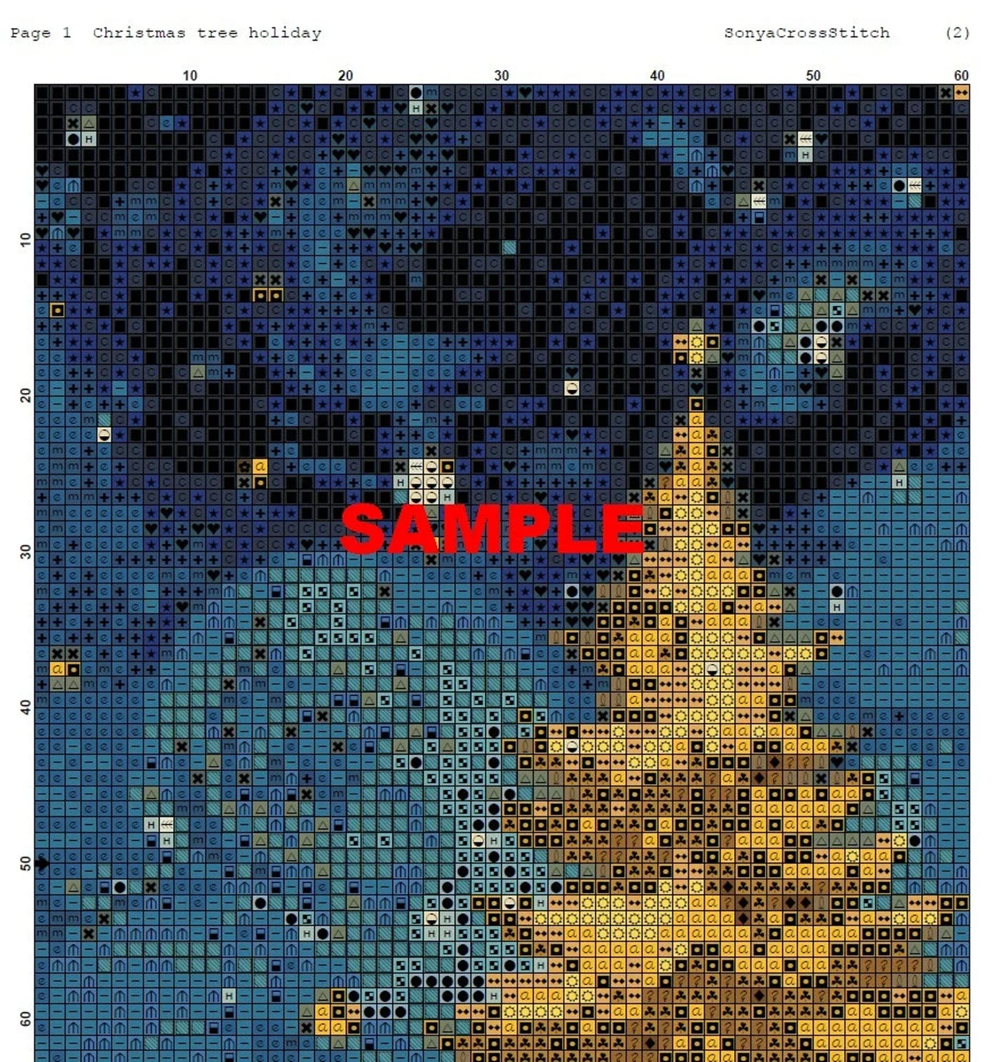 Christmas Cross Stitch Pattern,Christmas tree holiday,Winter landscape,xstitch,Pattern Keeper,Embroidery,Pdf,Instant Download
