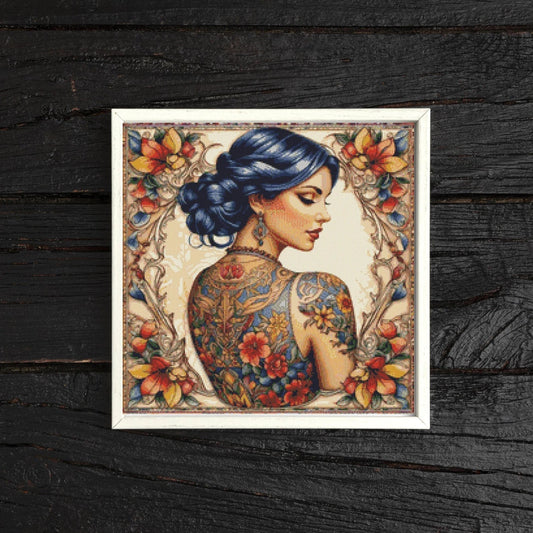 Tattoo Beauty Cross Stitch Pattern - PDF Download