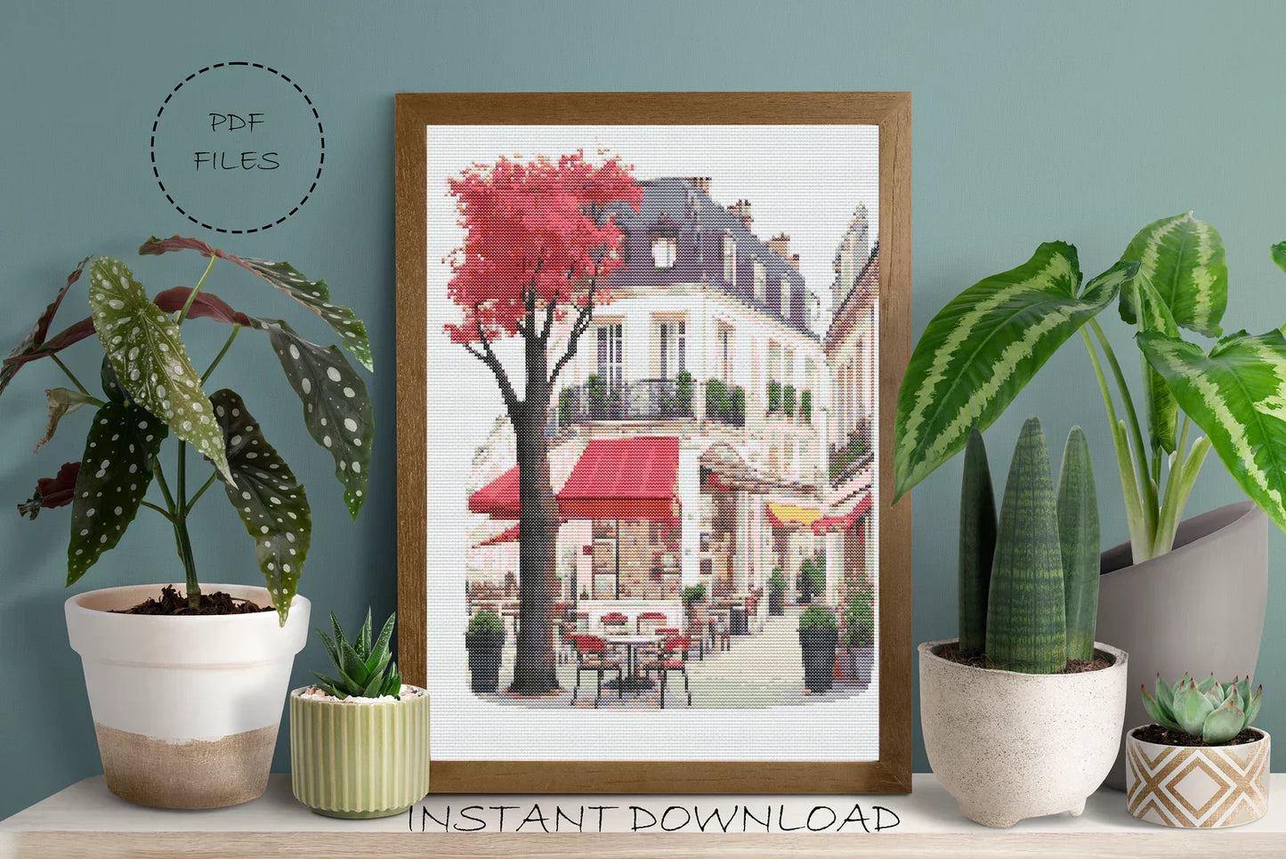 Landscape Cross Stitch Pattern | Landscape Cross Stitch | Embroidery Pattern | Cross Stitch Kit | Paris Cross Stitch | Instant Download PDF