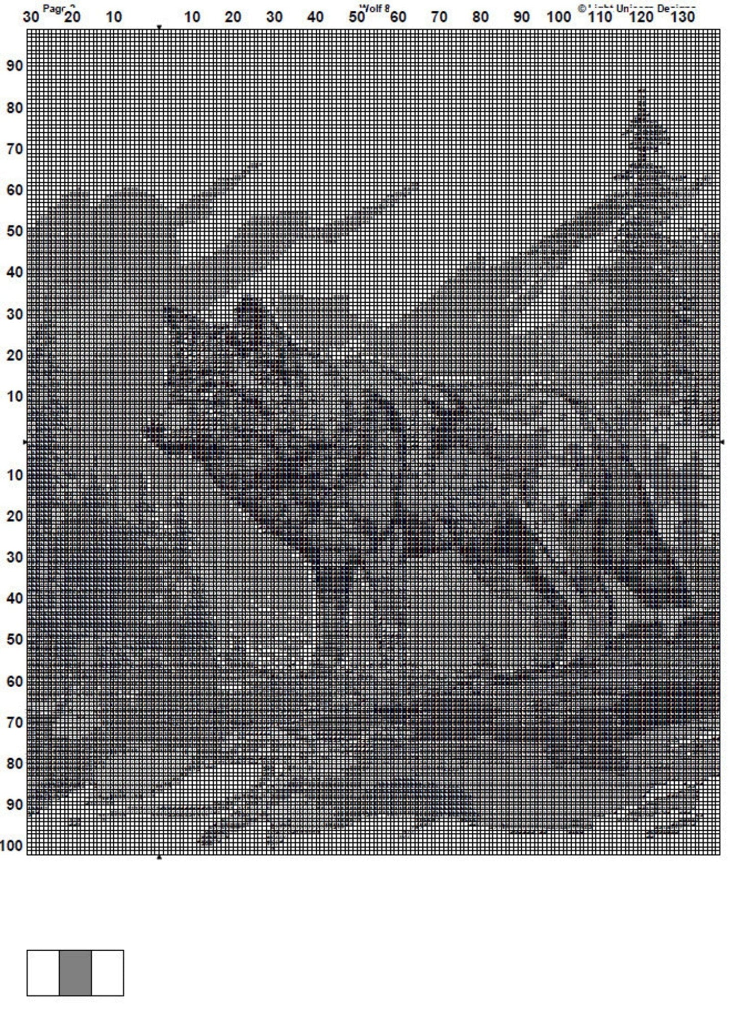 Wolf Cross Stitch Pattern 8 Instant PDF Download - Wolf Watercolor Cross Stitch Pattern - Animal Cross Stitch Pattern