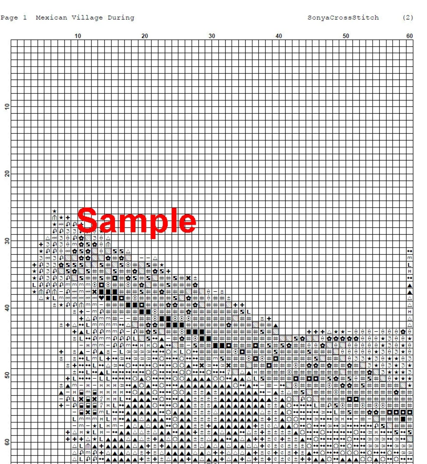 Watercolor Village Cross Stitch Pattern,Blue Door House,City,Landscape,Winter,Victorian Style,Lanscape,Pattern Keeper,Pdf,Instant Download