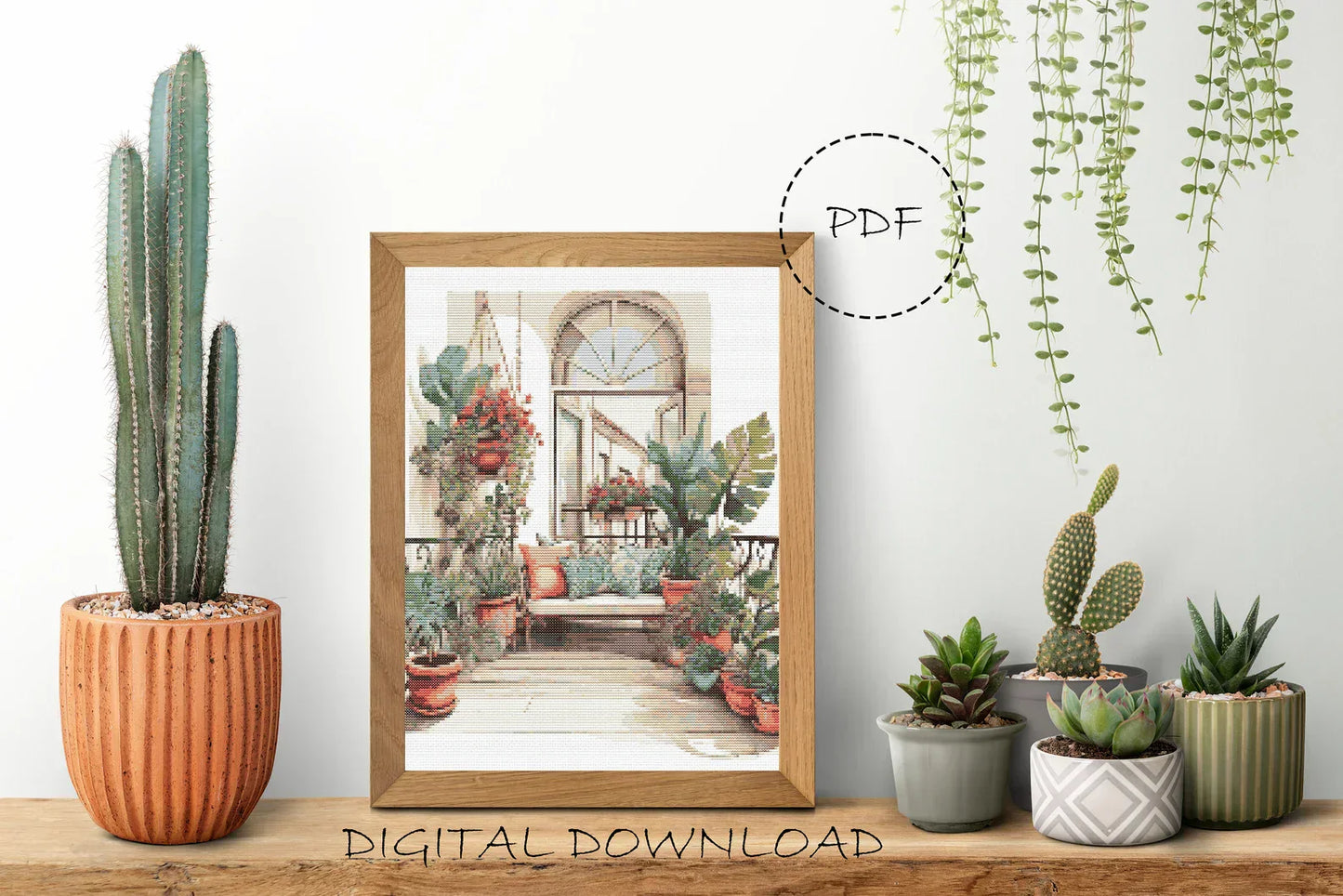 Plants Cross Stitch Pattern | Cactus Cross Stitch | Plants Embroidery Pattern | Boho Cross Stitch | Home Cross Stitch | Instant Download PDF
