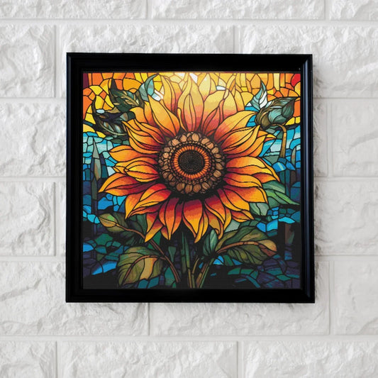 Sunflower mosaic cross stitch pattern full coverage PDF