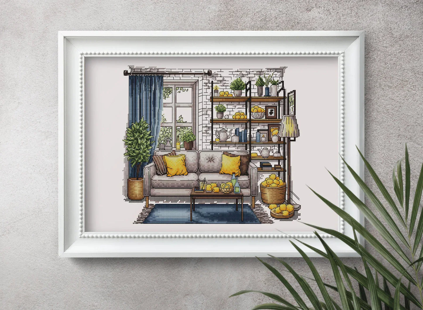 Cross Stitch Patterns, Lemons cross pattern, Interior embroidery, Decorative embroidery, Lemons room embroidery