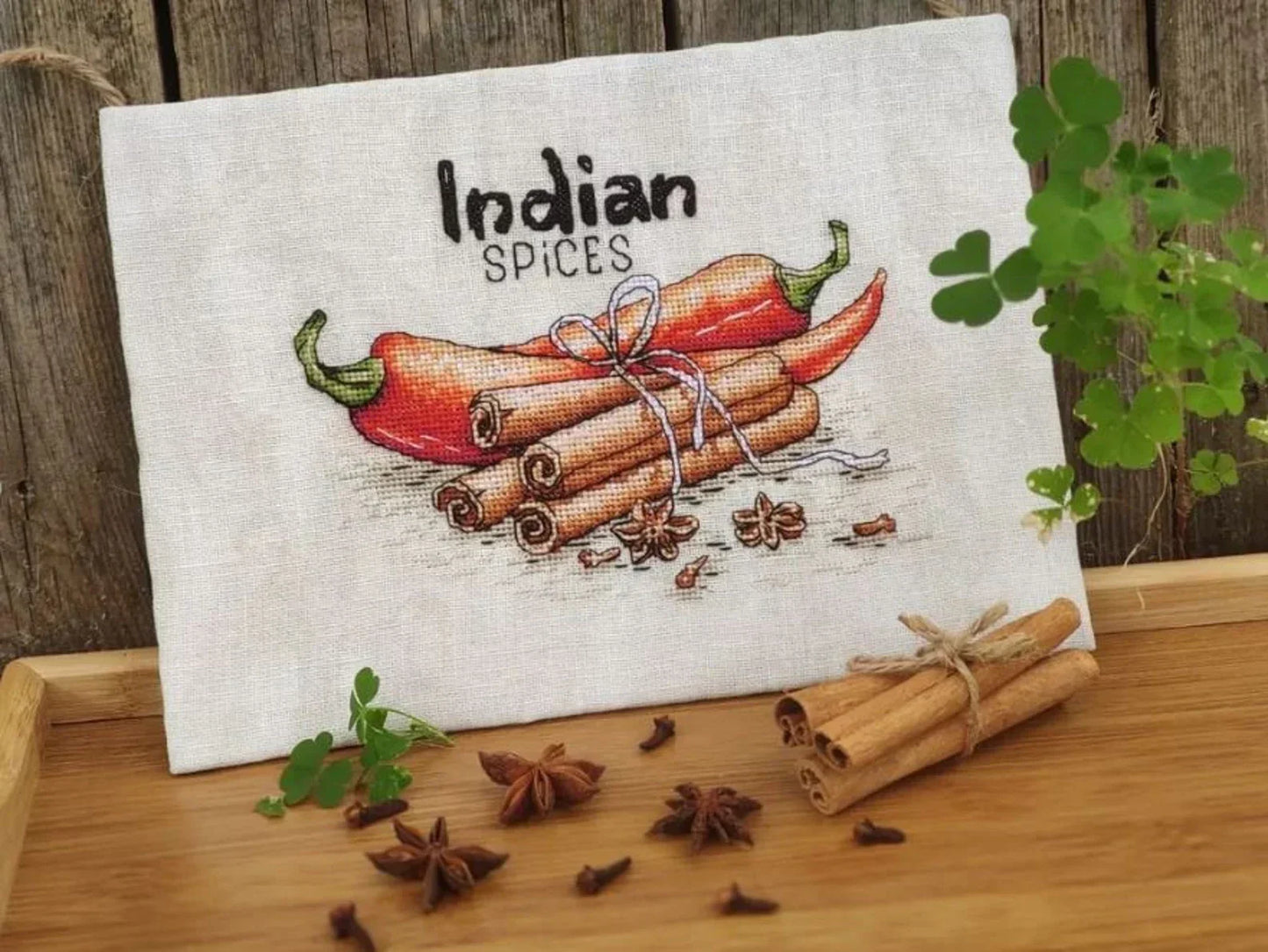 Cross-stitch scheme Spices of India Embroidery pattern PDF