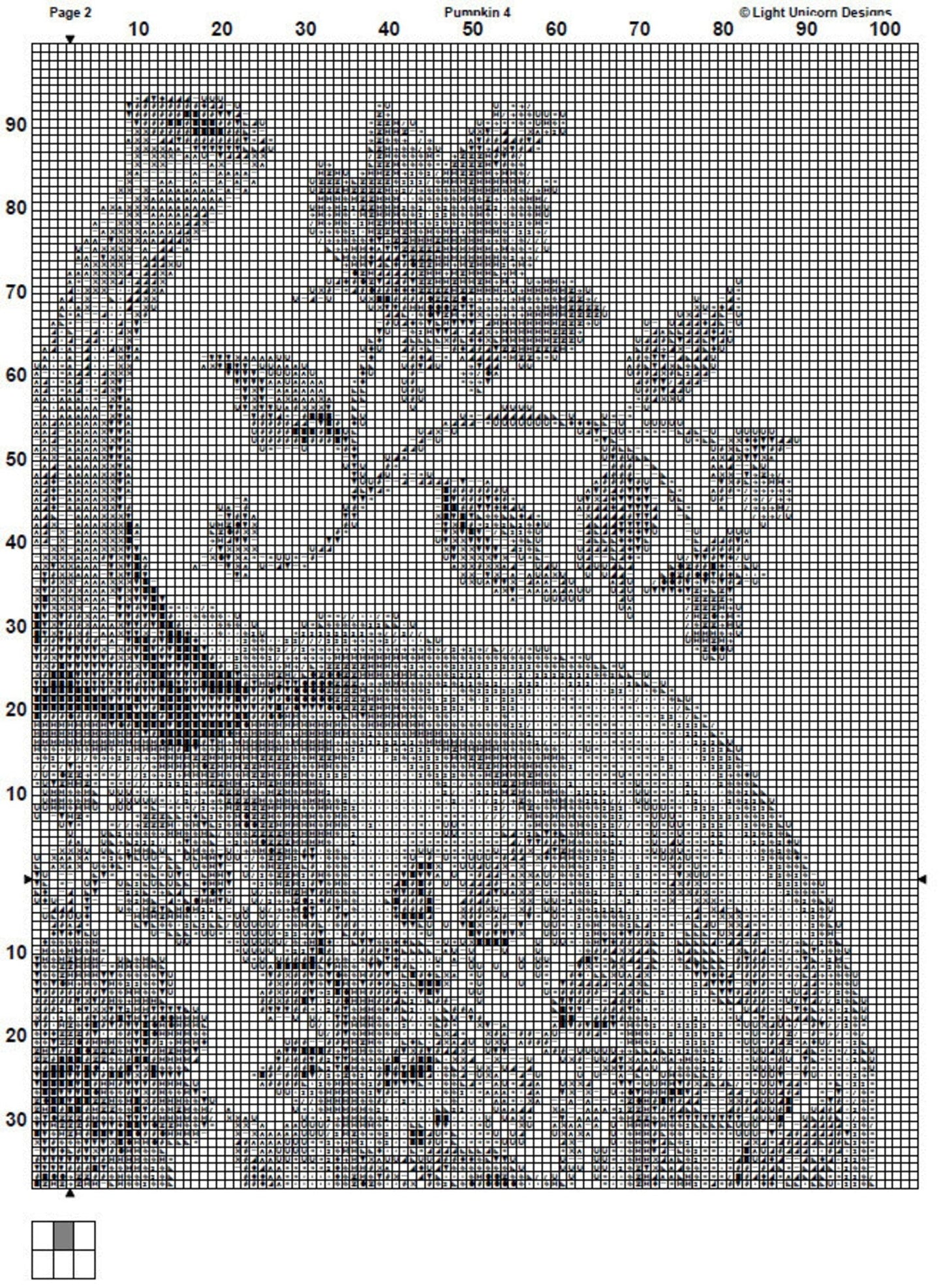 Pumpkin Cross Stitch Pattern 4 Instant PDF Download - Autumn Watercolor Cross Stitch Pattern - Halloween Cross Stitch Pattern