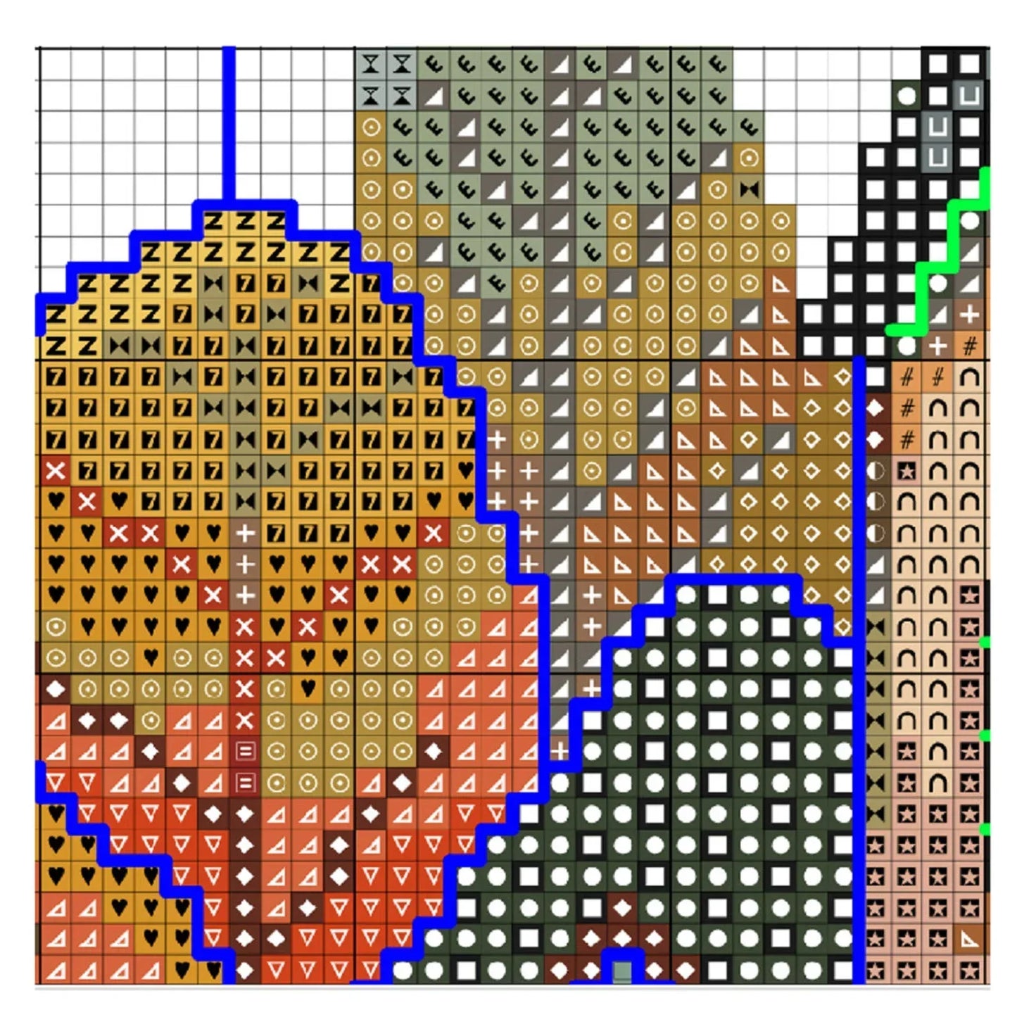 Cross stitch pattern Autumn town, Fairytale town for cross stitch, Autumn house for cross stitch, Vintage cross stitch, Digital PDF 474