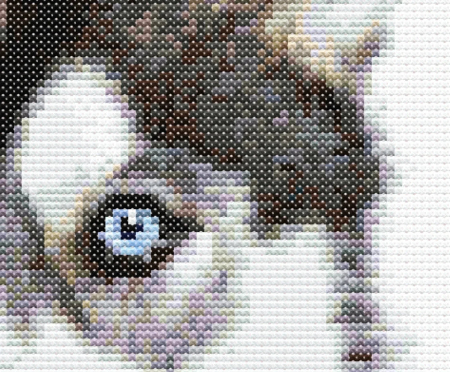 Husky Puppy Dog Cross Stitch Pattern Sewing Embroidery DMC Wildlife Africa Animal Nursery Artwork Scandi Doggo Minimal Dog Pet Gift