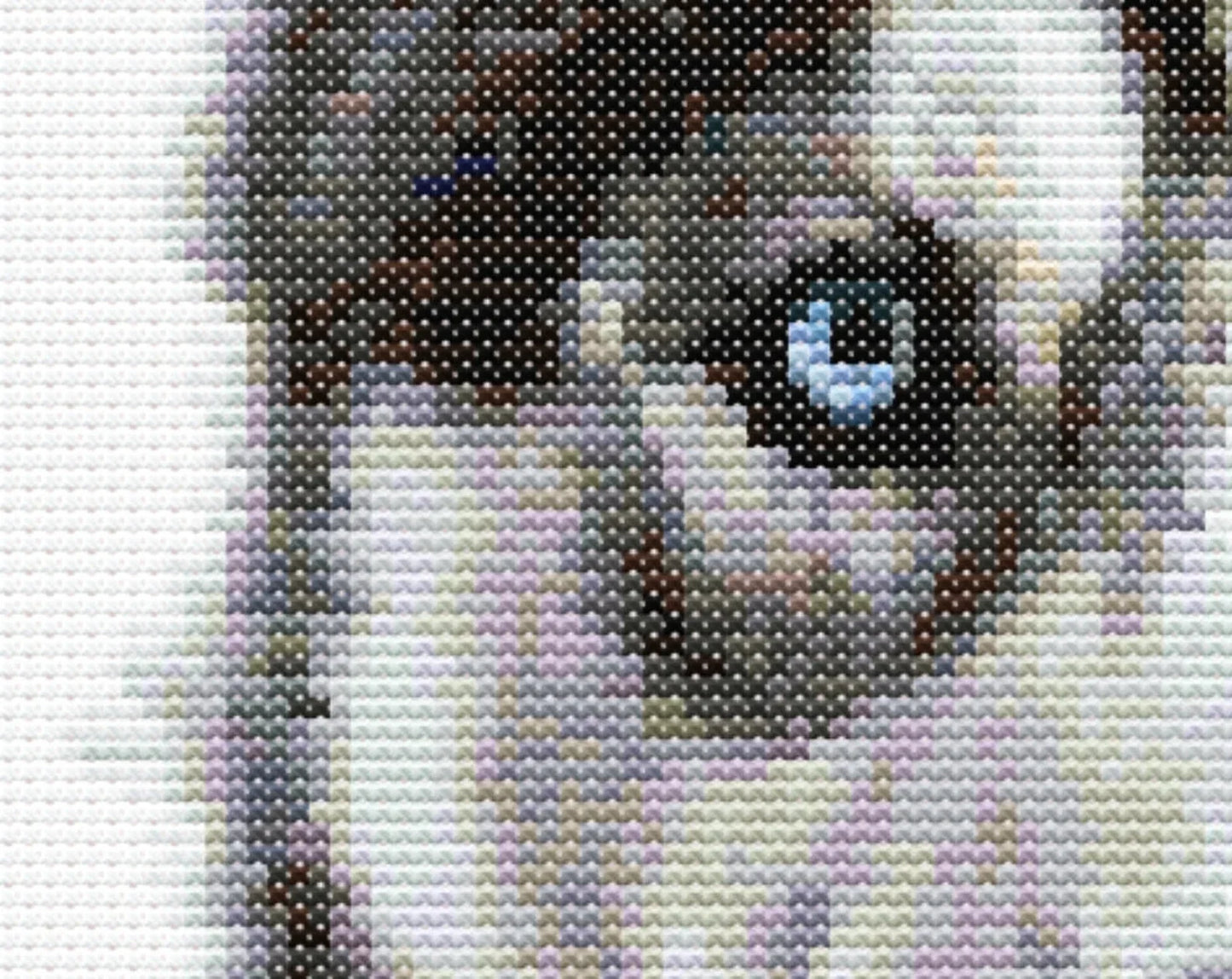 Husky Puppy Dog Cross Stitch Pattern Sewing Embroidery DMC Wildlife Africa Animal Nursery Artwork Scandi Doggo Minimal Dog Pet Gift