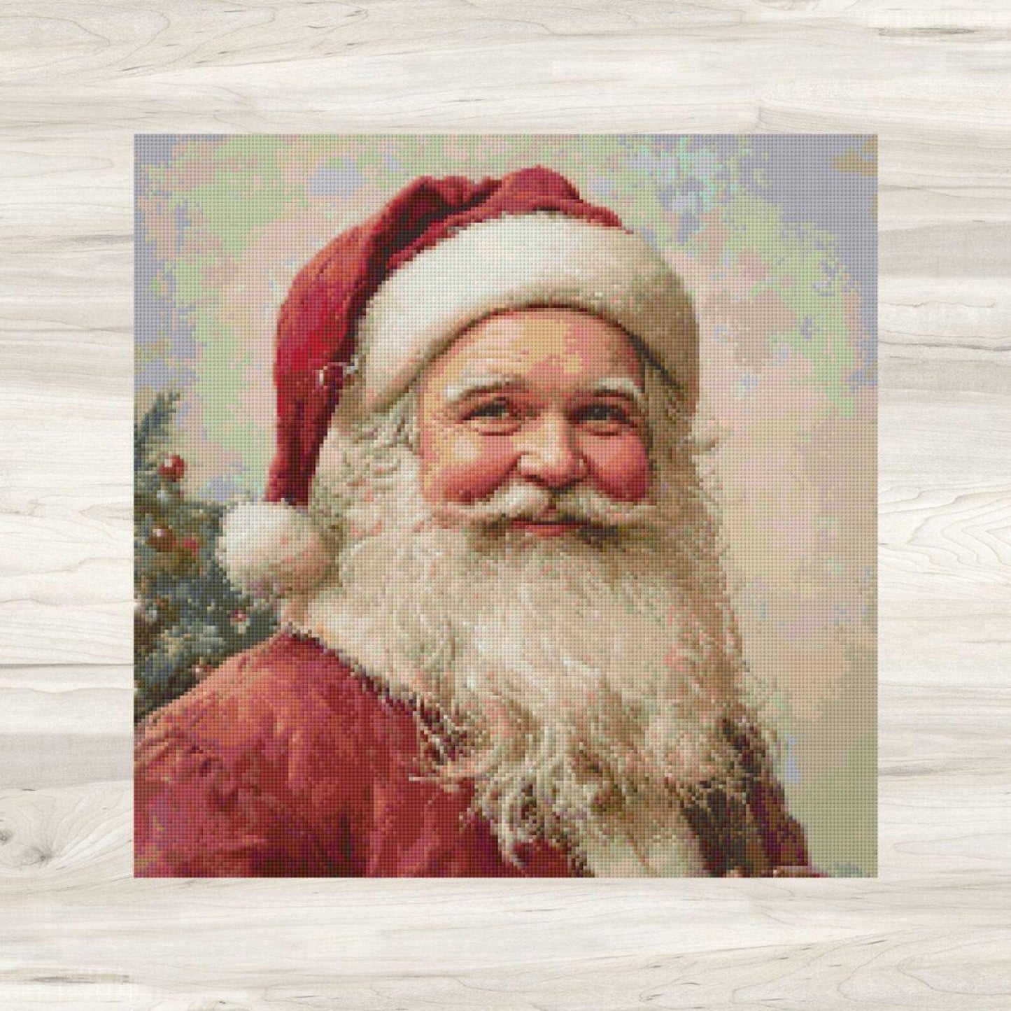 Cross Stitch Pattern: Vintage Santa Claus Motif 4 - PDF Instant Download