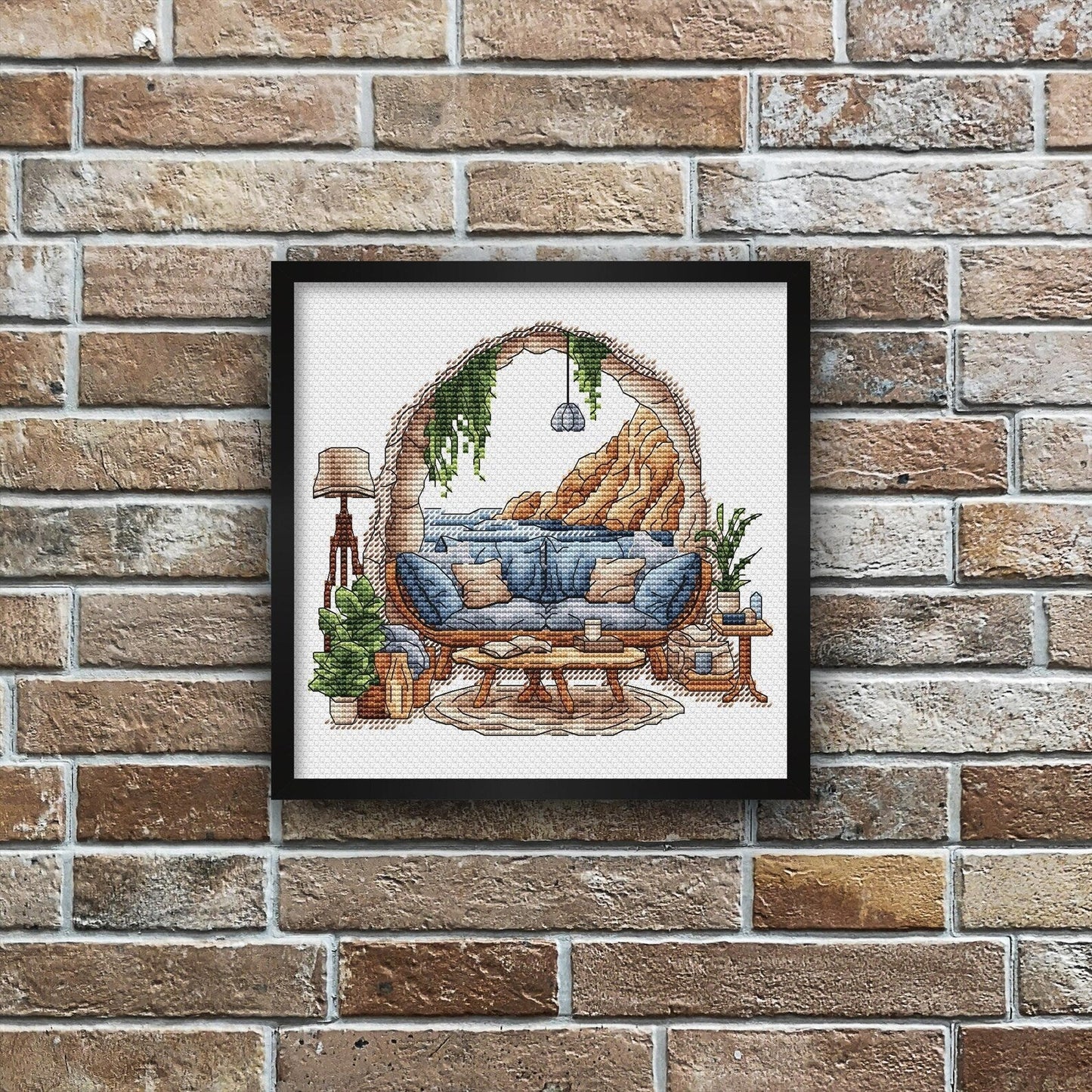Sea Cross Stitch Pattern PDF, Ocean coast Cross Stitch, Sea Ornament, Home Decor, Ocean Embroidery Design Instant Download Digital File