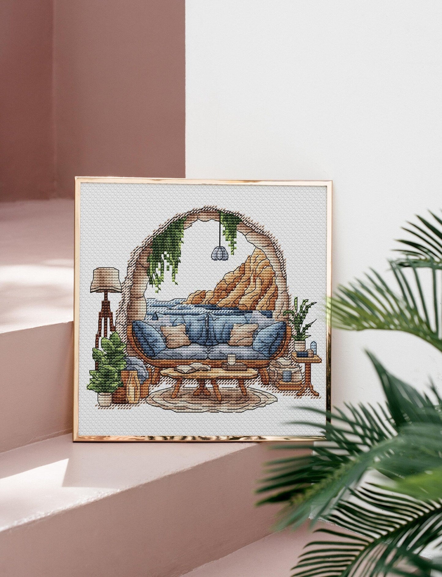 Sea Cross Stitch Pattern PDF, Ocean coast Cross Stitch, Sea Ornament, Home Decor, Ocean Embroidery Design Instant Download Digital File